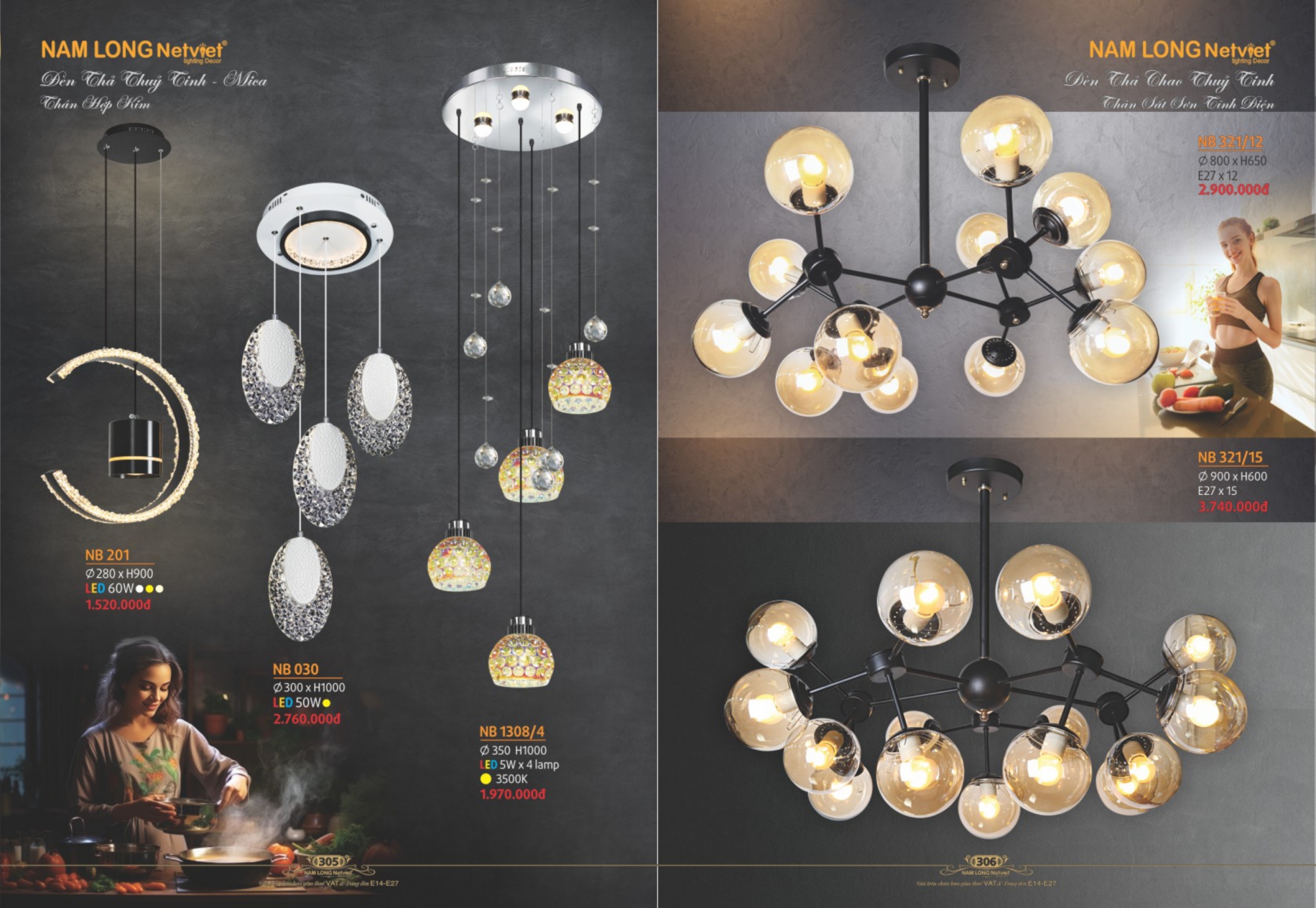 Bảng giá đèn trang trí Nam Long